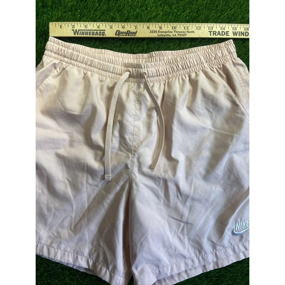 Nike Sportswear Pink Salmon Woven Flow Shorts Swim Mens Size Large EUC